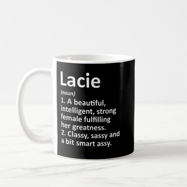LACIE Definition Personalisiert Name Funny Christm Kaffeetasse (Links)