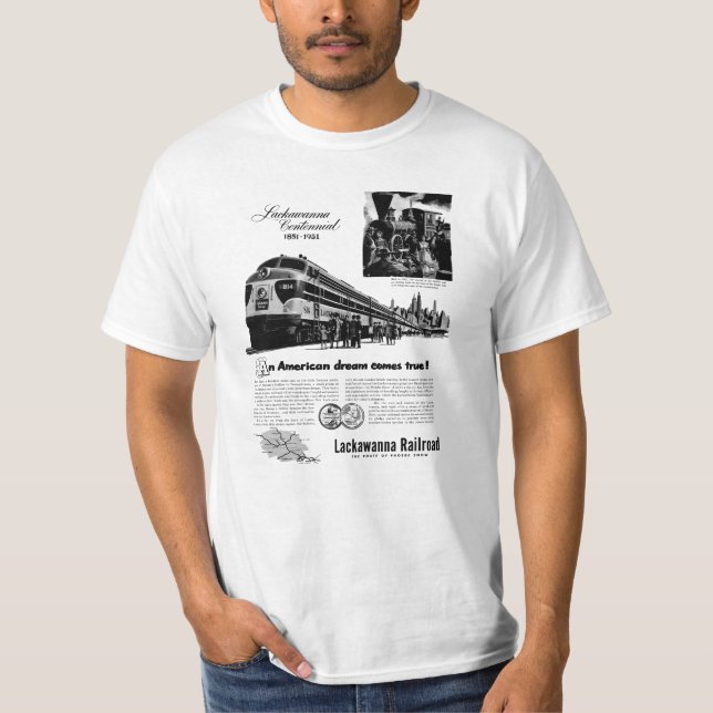 Lackawanna EisenbahnCentennial 1951 T-Shirt (Vorderseite)