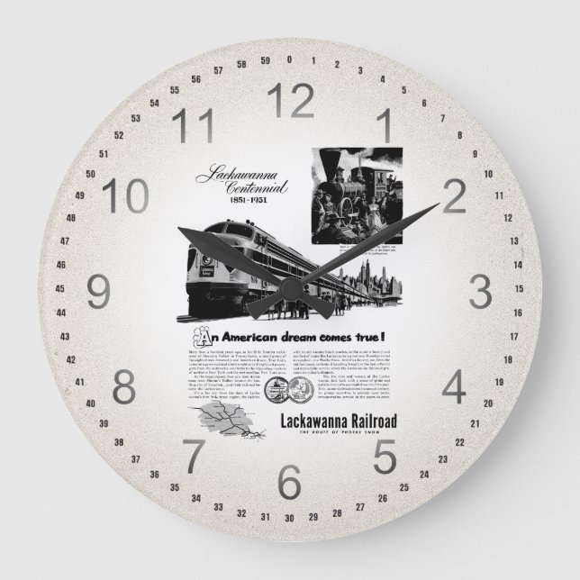 Lackawanna Railroad 1951 Große Wanduhr (Vorderseite)