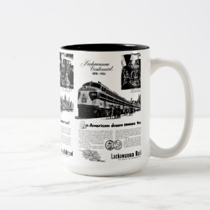 Lackawanna Railroad Centennial 1951 Zweifarbige Tasse