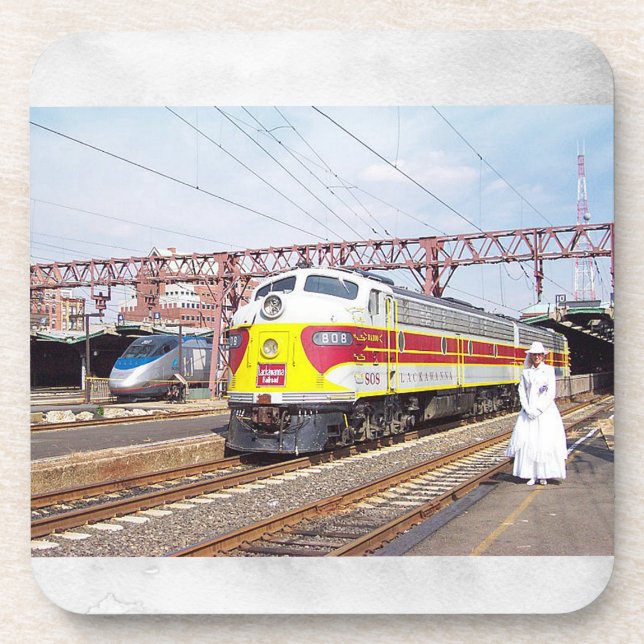 Lackawanna Railway und ein Phoebe Snow Getränkeuntersetzer (Vorderseite)