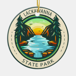 Lackawanna Staat Park Pennsylvania Abzeichen Keramik Ornament