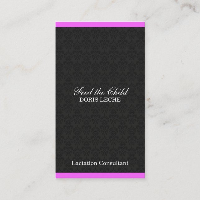 Lacke Berater Damask Color Bar Visitenkarte (Vorderseite)