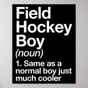 Lackenhockey-Junge Definition Lustig Sport Poster