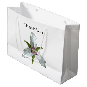 Lackierte Trillium Spring Wildblume Geschenktasche Große Geschenktüte