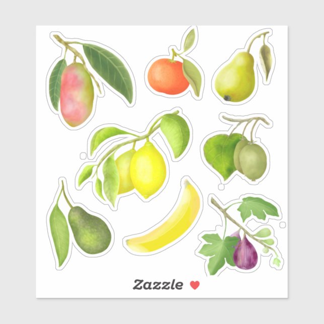 Lackiertes Juicy Fruits Scrapbook Stationery Aufkleber (Blatt)