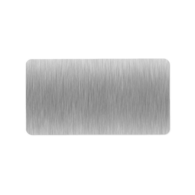 Lackstahl aus gebürstetem Aluminium Adressaufkleber (Vorne)