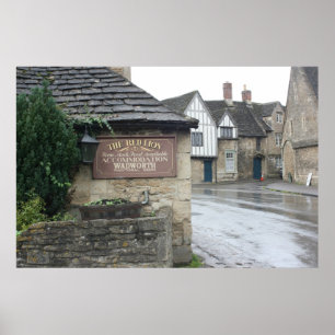 Lacock, Wiltshire, Großbritannien Poster