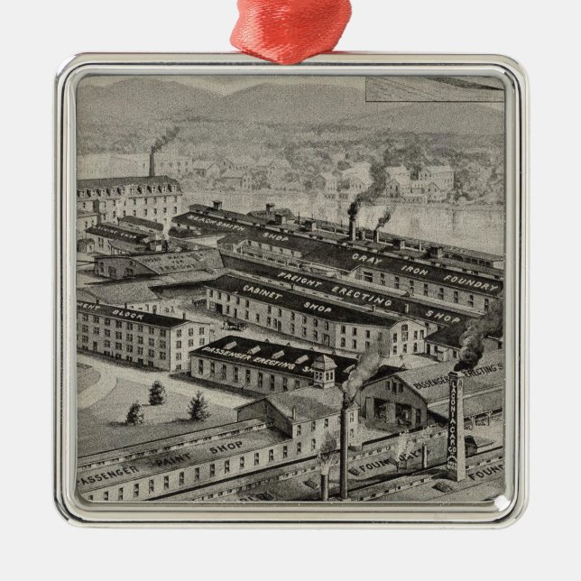 Laconia Car Company Silbernes Ornament (Vorne)