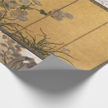 Lacquated Chrysanthemums Coromandel Screens
