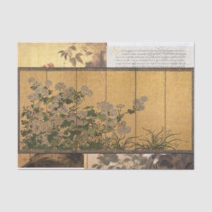 Lacquated Chrysanthemums Coromandel Screens Seidenpapier