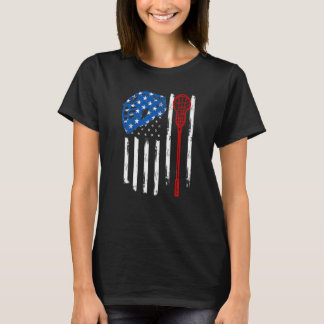 Lacrosse 4. Juli Lax American Flag T-Shirt