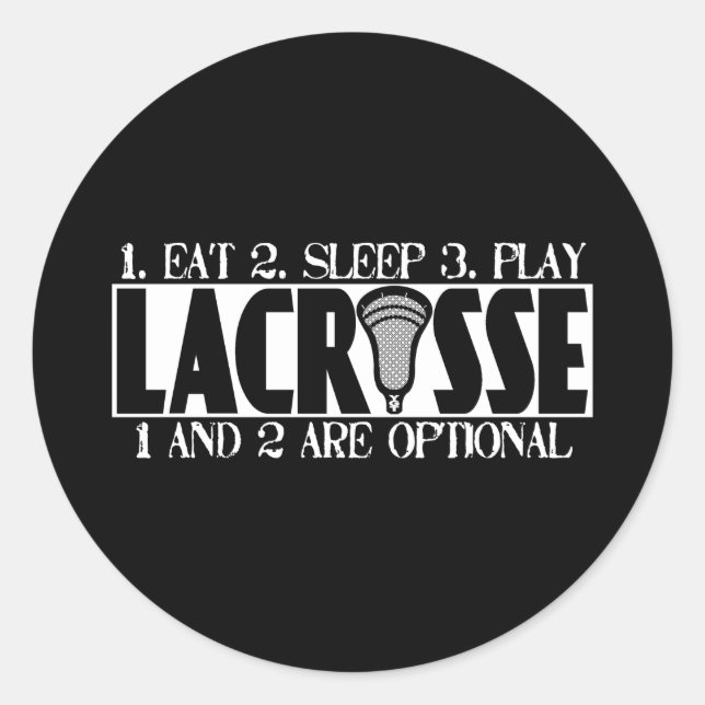 Lacrosse a Sleep Sticker (Vorderseite)