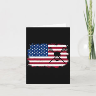 Lacrosse American Flag Art for Men Women 4. JU Karte