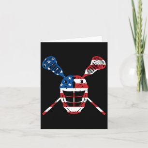 Lacrosse American Flag Helmet Patriotic Athlete Pl Karte