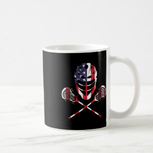 Lacrosse American Flag Lax Helm Sticks 4. Juli Kaffeetasse