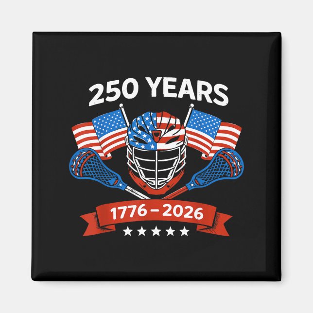 Lacrosse American Flag Lax Helm Sticks 4. Magnet (Vorne)