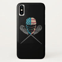Lacrosse American Flag Lax Helmet and Stick