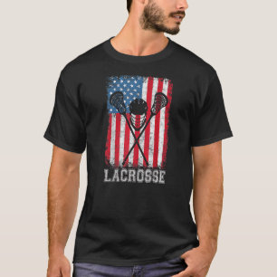 Lacrosse American Flag Lax Helmet Sticks 4. Ju T-Shirt
