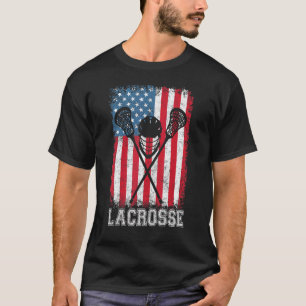 Lacrosse American Flag Lax Helmet Sticks 4. Ju T-Shirt