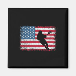 Lacrosse American Flag Lax Shirt Männer Frauen Jun Magnet