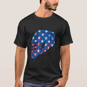 Lacrosse Amerikanische Vintage-Flagge Lax-Helm Sto T-Shirt