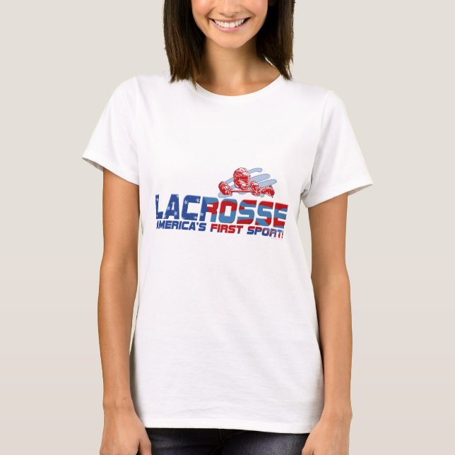 Lacrosse-Amerikas erster Sport-Gang T-Shirt (Vorderseite)