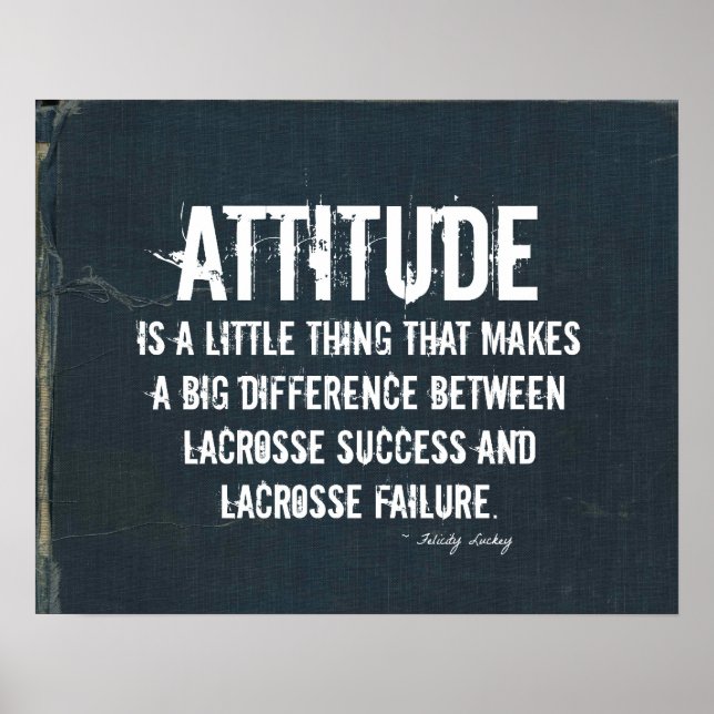 Lacrosse Attitude in Denim Poster (Vorne)