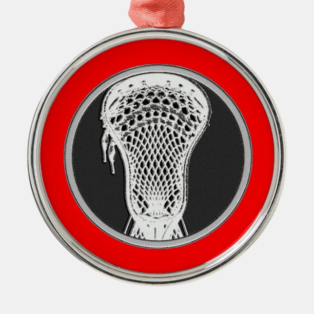 Lacrosse Award Ornament Aus Metall (Vorne)