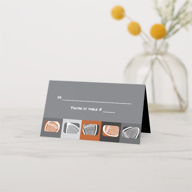 LACROSSE Bar Bat Mitzvah Sitztisch Escortkarte Platzkarte (Vorderseite)