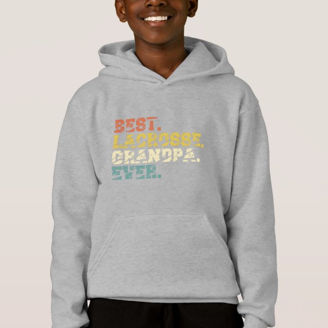 Lacrosse Best Grandpa Ever Vintage Gift Hoodie (Vorderseite)