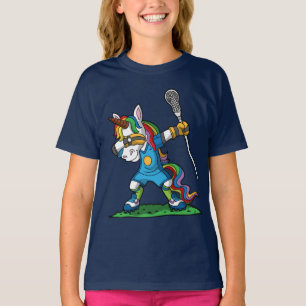 Lacrosse-betupfender Einhorn-Klecks LOCKER T-Shirt
