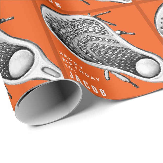 Lacrosse Birthday Geschenkpapier (Rolleneckpunkt)