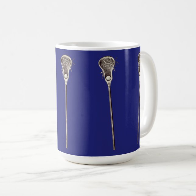 Lacrosse Blue Coffee Tasse (VorderseiteRechts)