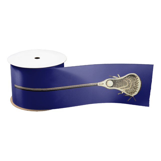 Lacrosse Blue Satin Ribbon Satinband (Spule)