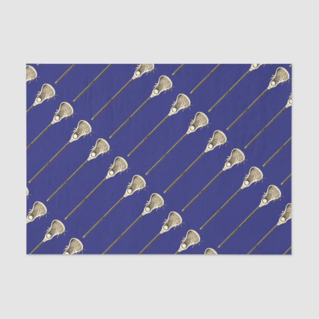 Lacrosse Blue Sports Tissue Paper Seidenpapier (Vorderseite)