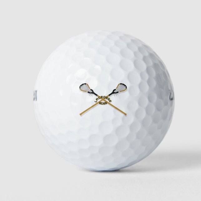 Lacrosse Boss Crossed Sticks Golfball (Vorderseite)