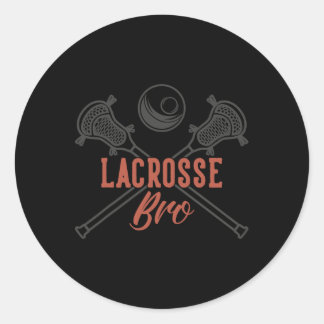 Lacrosse Bro Runder Aufkleber