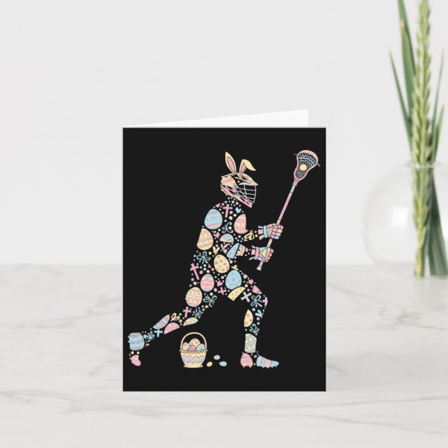 Lacrosse Bunny Easter Easter Easter Day Player Wom Karte (Vorderseite)