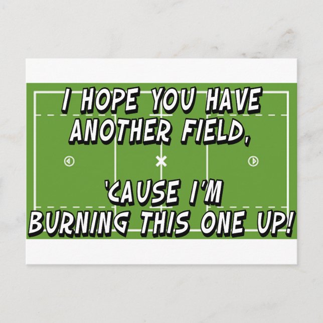 Lacrosse Burning Field Postkarte (Vorderseite)