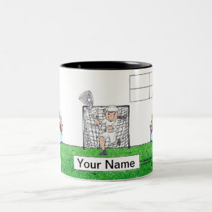 LaCrosse - Cartoon von Frauen, PrintedPerfection.c Zweifarbige Tasse