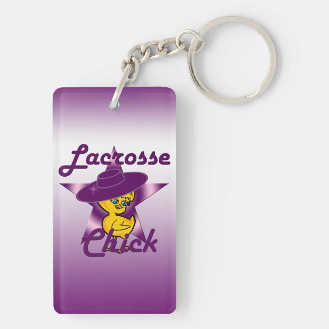 Lacrosse Chick Schlüsselanhänger (Rückseite)