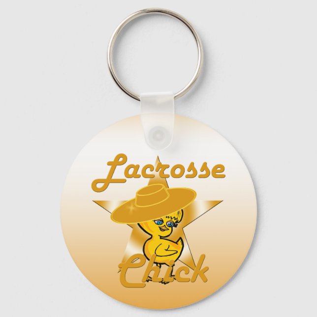 Lacrosse Chick Schlüsselanhänger (Vorderseite)