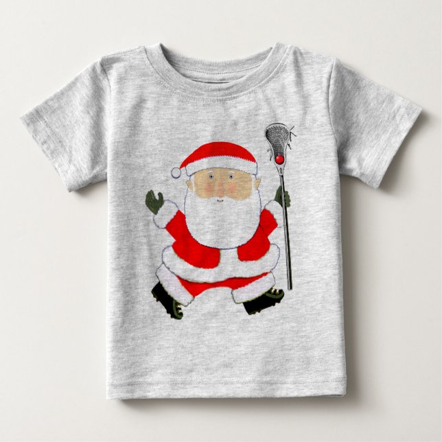 Lacrosse Christmas Baby T-shirt (Vorderseite)