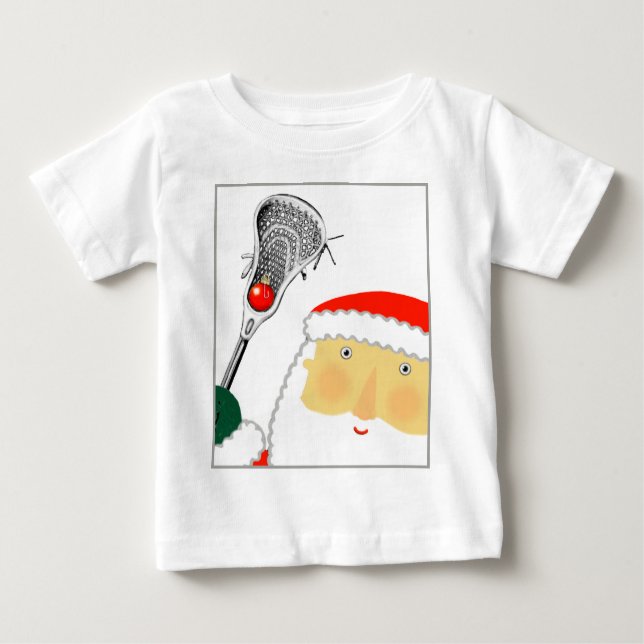 Lacrosse Christmas Baby T-shirt (Vorderseite)