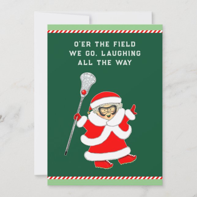 Lacrosse Christmas Cards Feiertagskarte (Vorderseite)