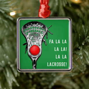Lacrosse Christmas Cheer Ornament Aus Metall
