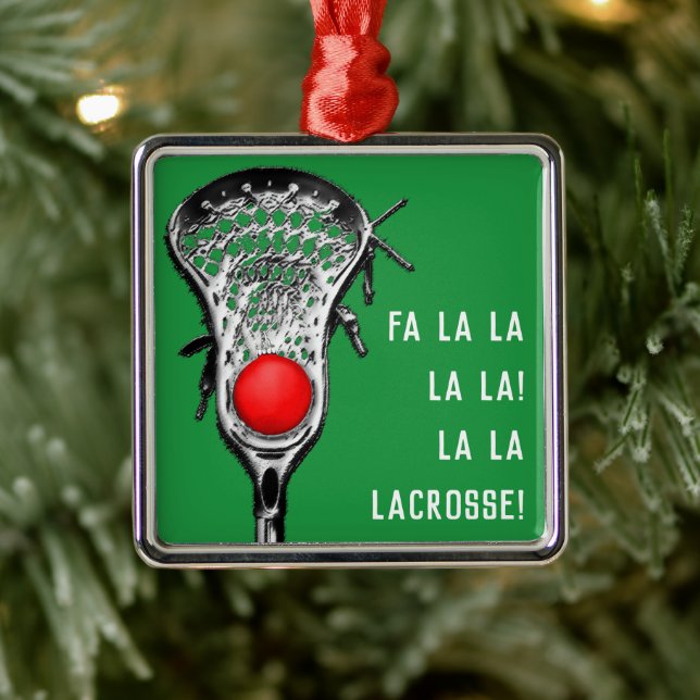 Lacrosse Christmas Cheer Ornament Aus Metall (Baum)