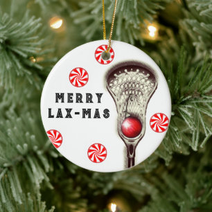 Lacrosse Christmas Collectible Keramik Ornament