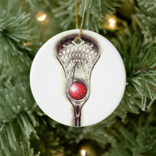 Lacrosse Christmas Collectible Keramik Ornament